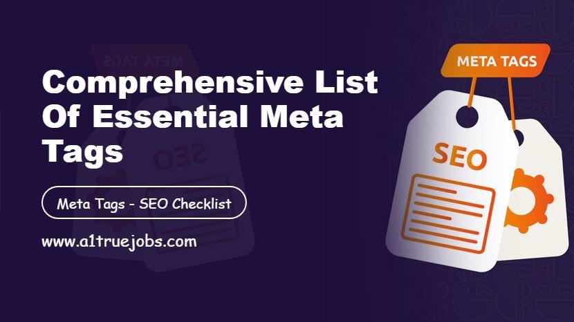 List of Meta Tags