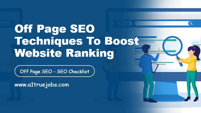 Off Page SEO Techniques