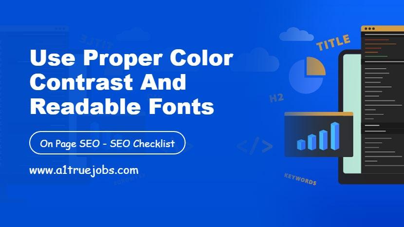 Proper Color Contrast